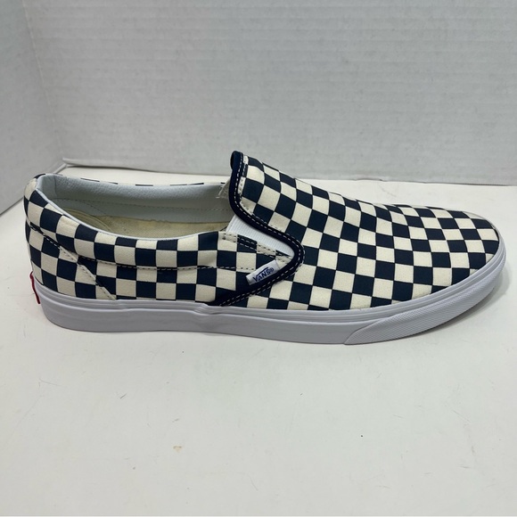 VANS Classic checkerboard print slip on shoes men’s size 13 NWT BLUE - Picture 10 of 16
